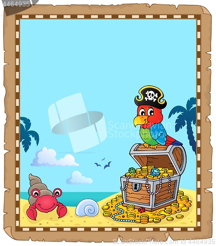 Image of Parchment with pirate parrot theme 2