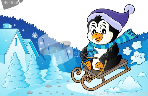 Image of Sledging penguin theme image 3