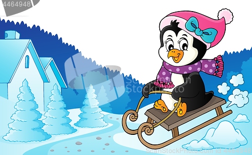 Image of Sledging penguin theme image 6