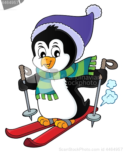 Image of Skiing penguin theme image 1