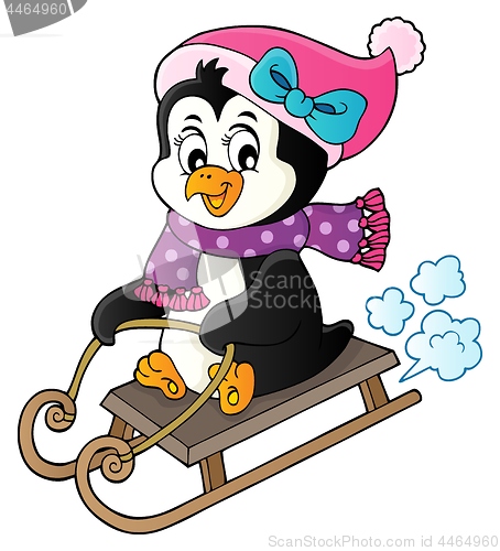 Image of Sledging penguin theme image 4