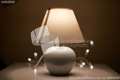 Image of Lamp on a nightstand