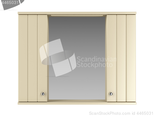 Image of Bathroom mirror cabinet, front view