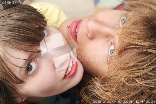 Image of Portrait of smiling young beauty couple 2