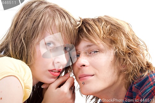 Image of Portrait of smiling young beauty couple 5