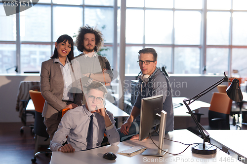 Image of Portrait of a business team At A Meeting