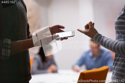 Image of Business Team At A Meeting at modern office building