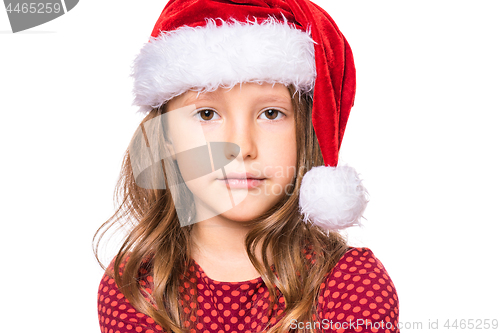 Image of Girl in santa hat