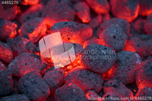 Image of Smoldering coals in cinder