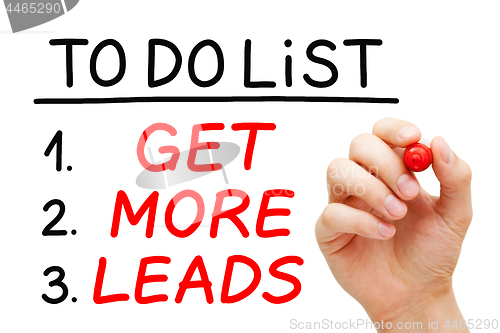 Image of Get More Leads To Do List Concept