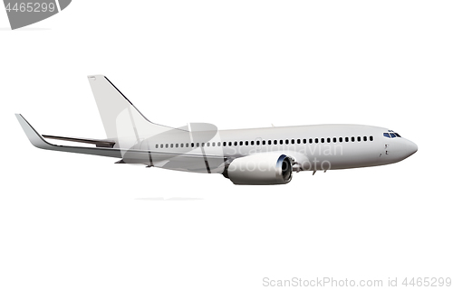Image of passenger aircraft isolated on bg 