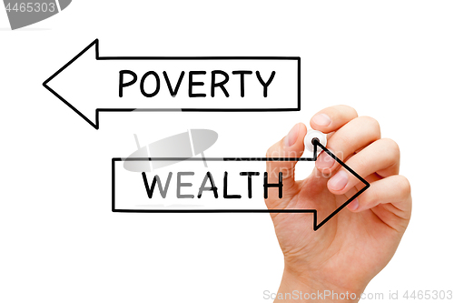 Image of Wealth Or Poverty Arrows Concept