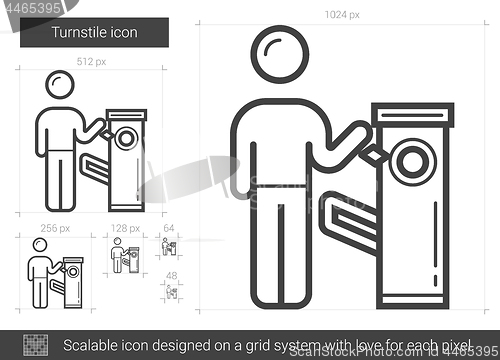 Image of Turnstile line icon.