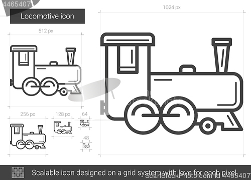 Image of Locomotive line icon.