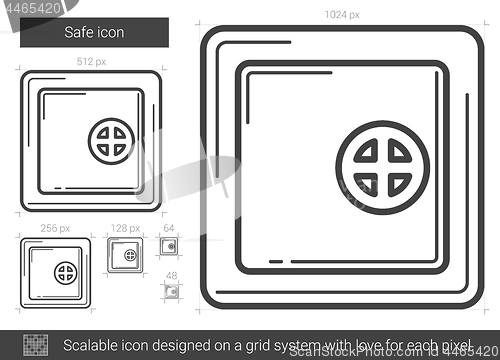 Image of Safe line icon.