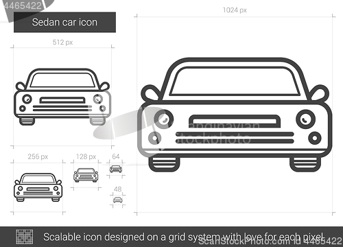 Image of Sedan car line icon.