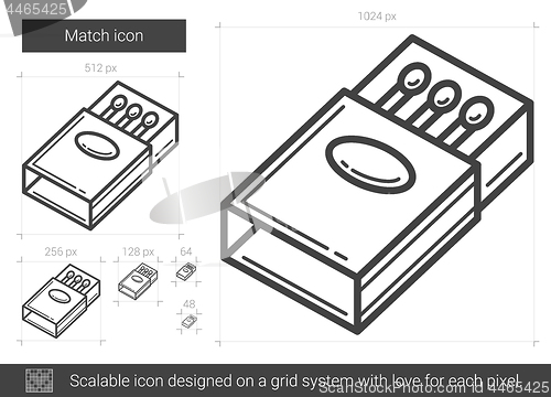 Image of Match line icon.