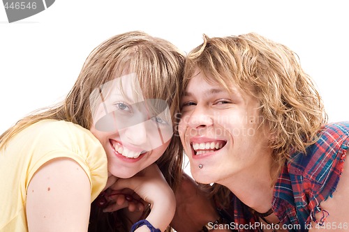 Image of Portrait of smiling young beauty couple 7