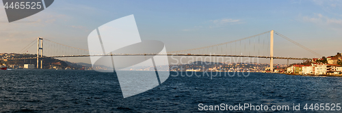 Image of The Bosphorus Bridge connecting Europe and Asia.