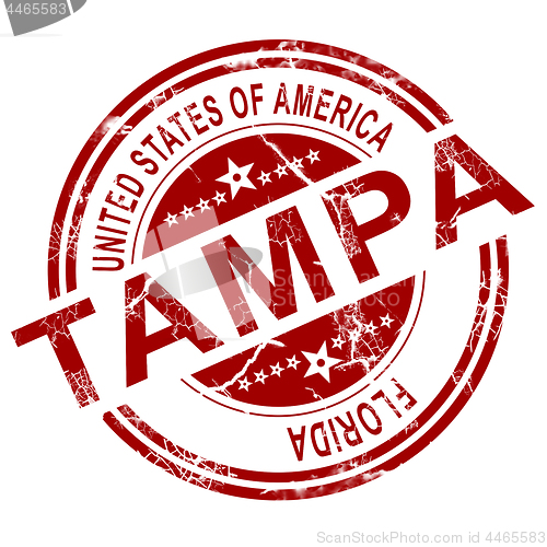 Image of Tampa stamp with white background