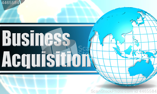 Image of Business acquisition with sphere globe