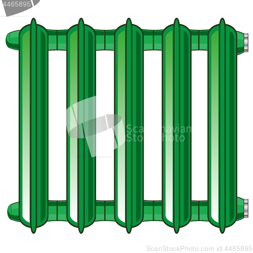 Image of Room radiator on white background is insulated