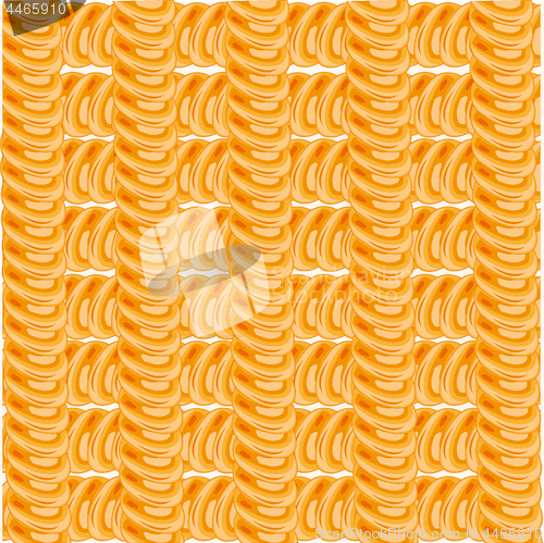 Image of Decorative pattern from ropes on white background