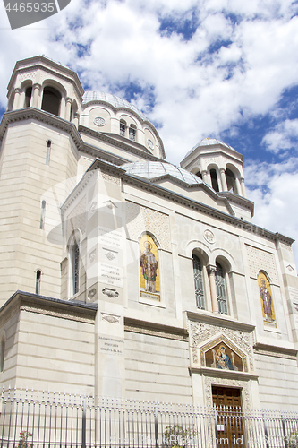 Image of Mosaic on the facade of San Spiridione Orthodox Church in Triest