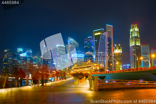 Image of SIngapore Downtown in the evening