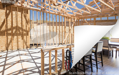 Image of Kitchen Construction Framing with Page Corner Flipping to Comple