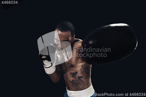 Image of Boxing training and punching bag