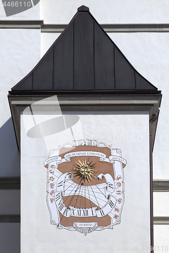 Image of Sundial on Palace of the Grand Dukes in Vilnius