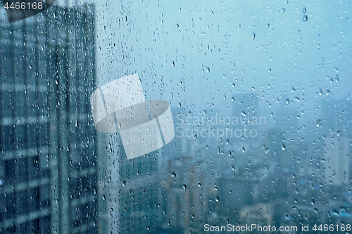 Image of Rain drops on window