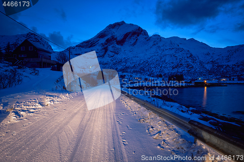 Image of Road in Norway in winter