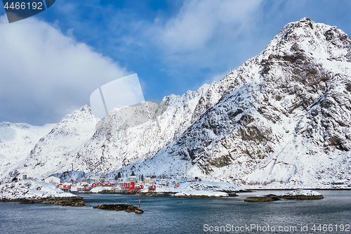 Image of \"A\" village on Lofoten Islands, Norway