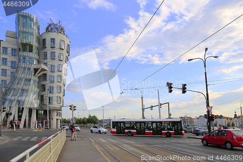 Image of View on the Dancing House (Ginger and Fred) in Prague