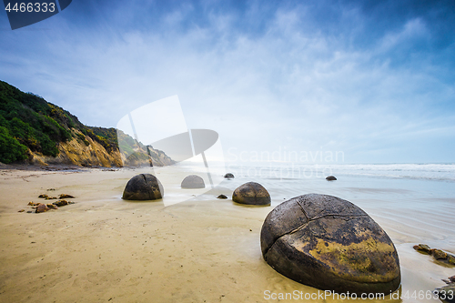 Image of Moeraki Boulders. Oamaru New Zealand