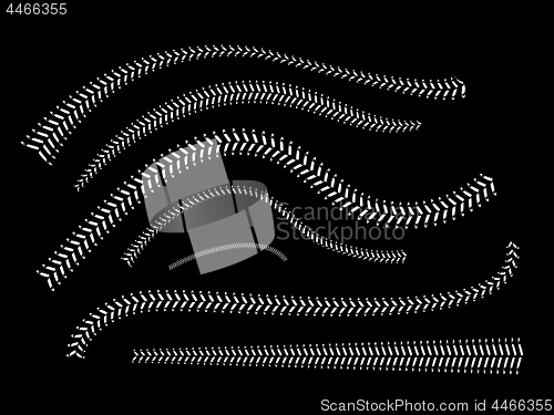 Image of Lace from a baseball on a black background