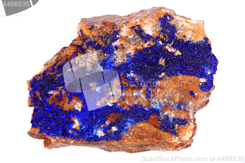 Image of azurite mineral isolated