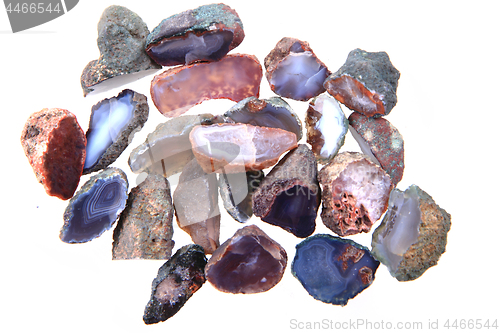 Image of natural agates isolated