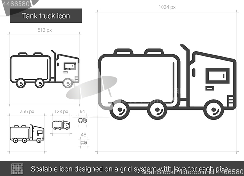 Image of Tank truck line icon.