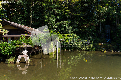 Image of Kenrokuen garden in Kanazawa of Japan