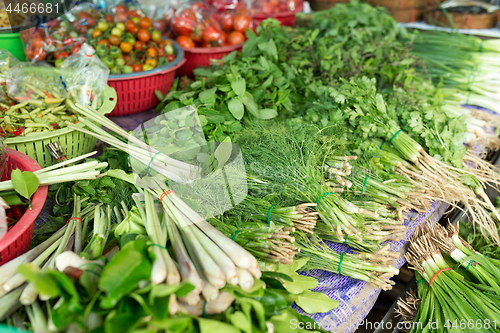 Image of Vegetable in wet market 