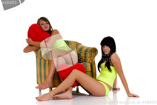 Image of Relaxing teenager girls