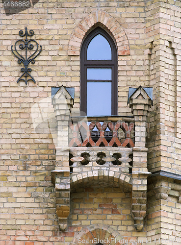 Image of Window and balcony of an old house