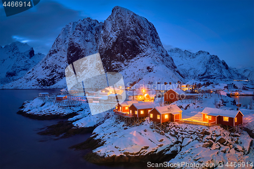 Image of Hamnoy fishing village on Lofoten Islands, Norway