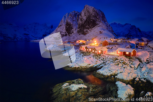 Image of Hamnoy fishing village on Lofoten Islands, Norway