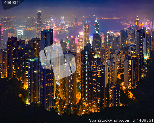 Image of Hong Kong skyscrapers skyline cityscape view