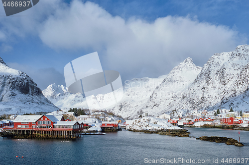 Image of \"A\" village on Lofoten Islands, Norway