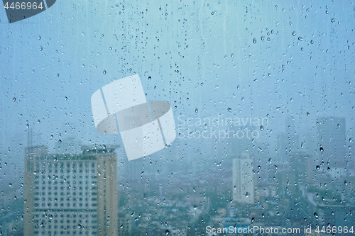 Image of Rain drops on window